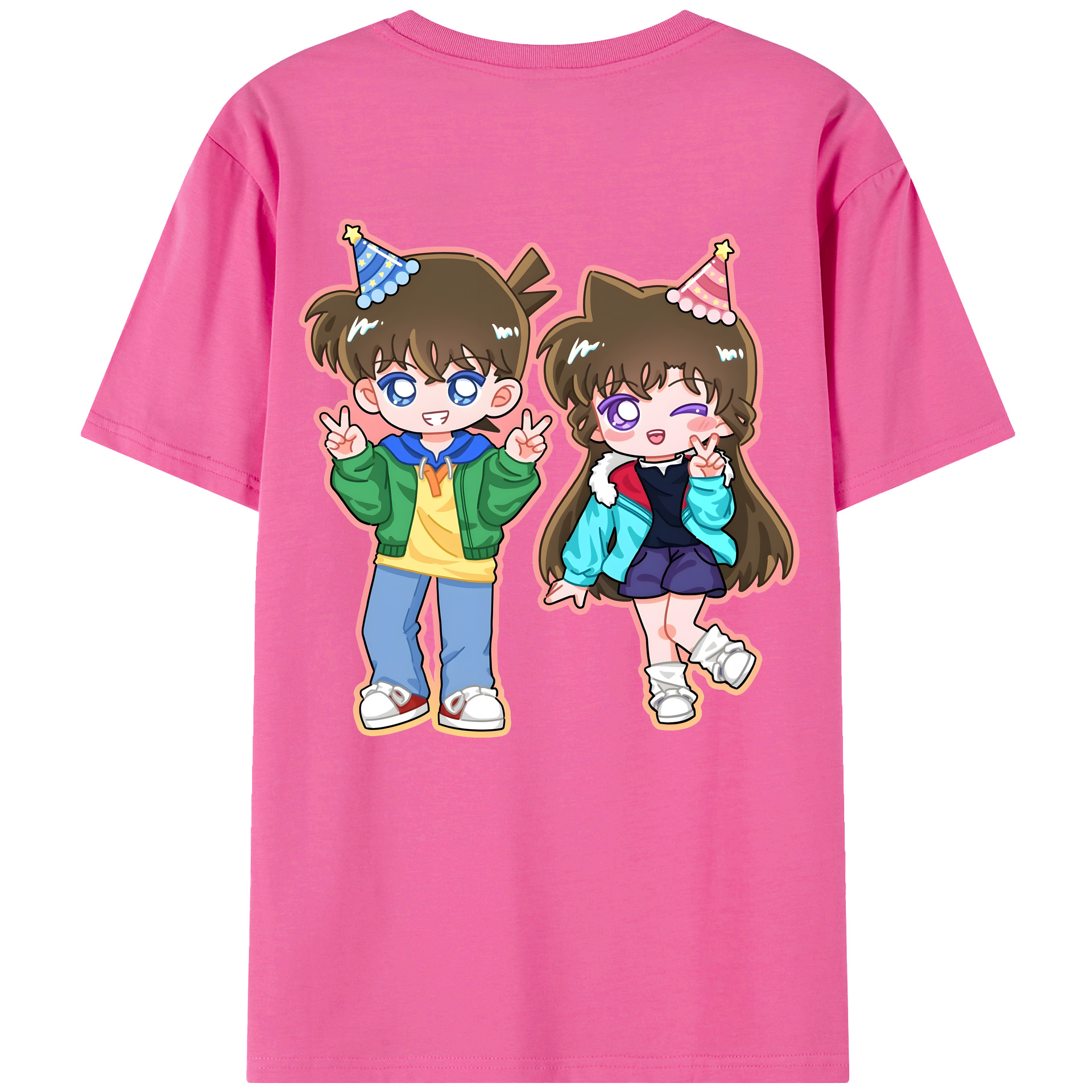 （画像用） 名探偵コナン 毛利 蘭 もうり らん、モーリ ラン Detective Conan Rachel Moore レディース半袖Tシャツ(バックプリント)